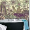 Crédence XXL jungle fresque murale étanche salle de bain panthère noire