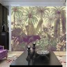 tête de lit XXL jungle fresque murale panoramique panthère noire