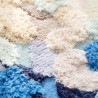Tapis de luxe fait à la main pour maison et appartement haut de gamme, matière noble velours épais en relief.