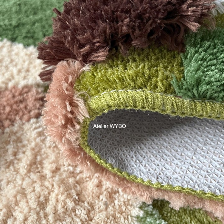 Tapis pelouse velours doux, dos étanche, lavable à la machine.