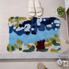 Tapis bleur salle de bain paysage fond marin