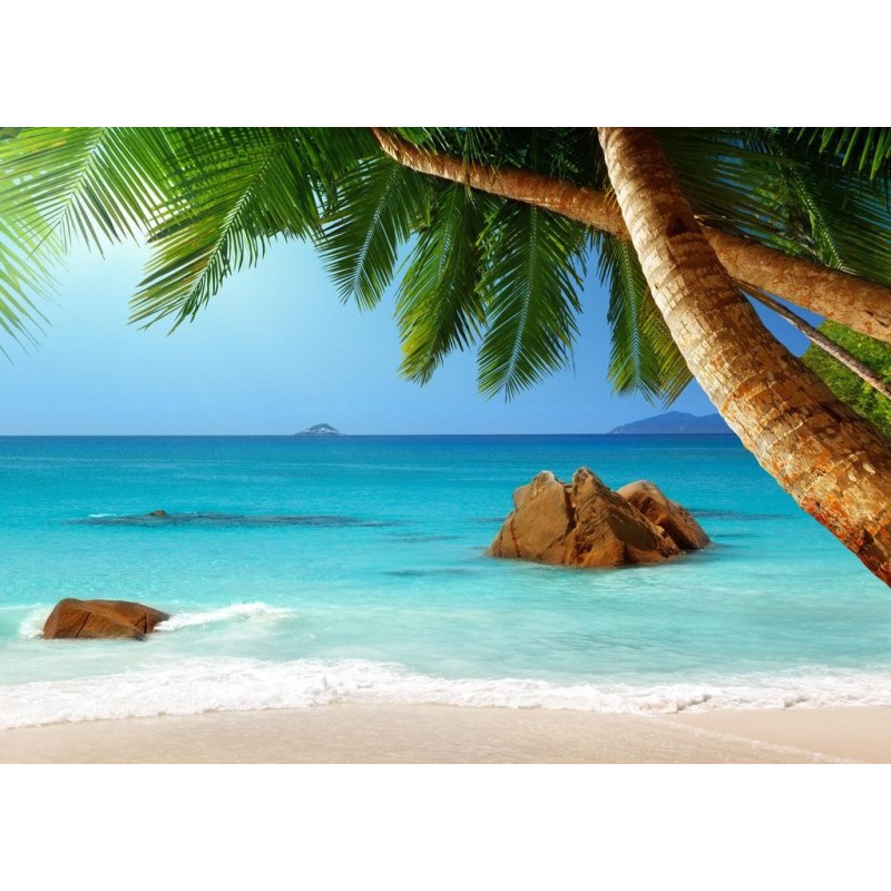 papier peint photo personnalisé paysage mer tropicale avec ...