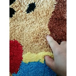 Tapis animaux chambre d'enfant velours doux, lavable à la machine.