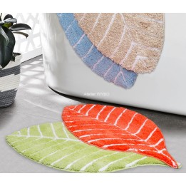 Tapis Salle de Bain Feuille Colorée Sortie de Douche et Baignoire Absorbant