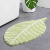 Tapis design nature en forme de feuille, couleur rouge, vert, bleu