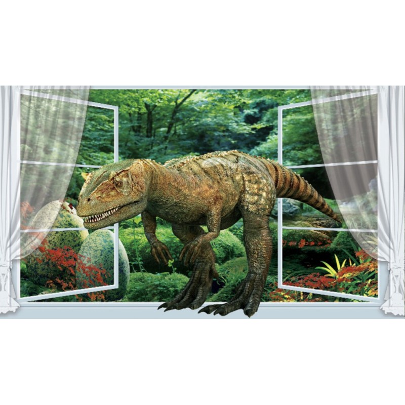 Papier peint tapisserie effet 3D spécial dinosaure - L'explorateur