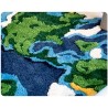 Tapis de créateur motif inspiré de la Terre, idéal pour salon, chambre, bureau ou espace détente.