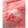 Tapis rose romantique en forme de fleur, velours épais en relief