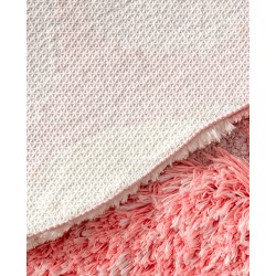 Tapis rose romantique en forme de fleur, velours épais en relief