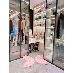 Tapis féerique chambre fille - Papillon rose s'envole