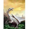 Tapisserie fantaisie - Le dragon blanc