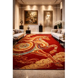 Tapis rouge doré surface...