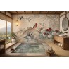 Déco chic haut de gamme pour onsen, l'art de bien-être japonais traditionnel.