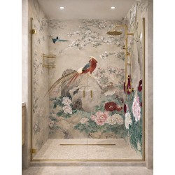 Remplacer les anciens carrlages par 3 magnifiques panneaux japonais très décoratifs.