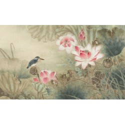 Quel motif choisiriez-vous pour votre salle de bain ? Lotus raffiné, déco de prestige, conçue à vos mesures exactes.