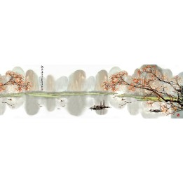 papier peint chinois sur mesure tapisserie numérique paysage d'automne