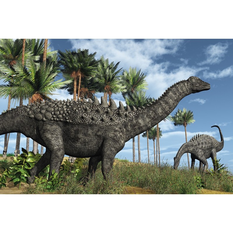 Papier peint tapisserie spécial dinosaure - Scène reconstituée - Les diplodocus