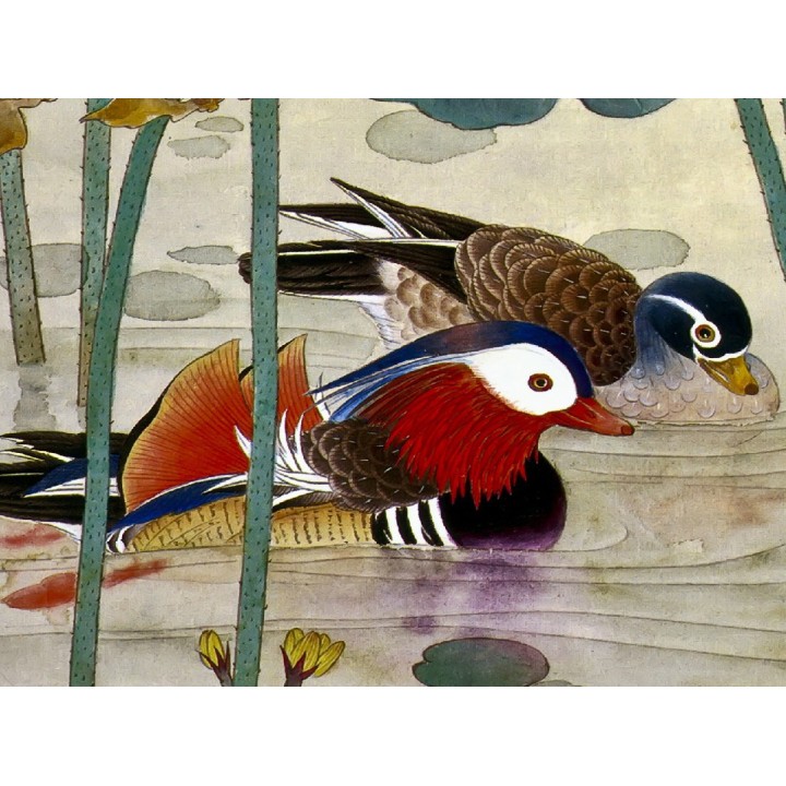 Panneau Mural Étanche Salle de Bain Lotus Canard Mandarin Atelier WYBO