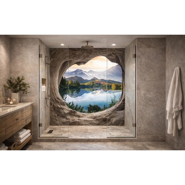 Déco Atelier WYBO | Panneau Étanche 3D Personnalisé Paysage Montagne