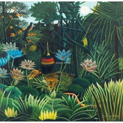 Panneau décoratif "Jungle Éden" déco salle de bain, piscine intérieure, spa – L'Éveil de la Nature