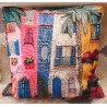 Coussin Doux Illustration Colorée, Déco Canapé "Escale Méditerranéenne"