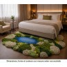 Tapis 3D Fait main style méditerranéen - Colline de mimosas, forêt de pins et la mer