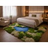 Tapis 3D Fait main style méditerranéen - Colline de mimosas, forêt de pins et la mer