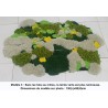 Tapis 3D Fait main style méditerranéen - Colline de mimosas, forêt de pins