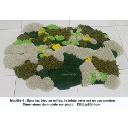 Tapis 3D en relief paysage méditerranéen - Colline de mimosas et forêt de pins