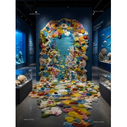 Tapis 3D fond marin mur-sol continue, création artistique, nature merveilleux et savoir-faire artisanal.