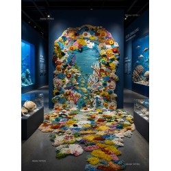 Tapis 3D fond marin mur-sol continue, création artistique, nature merveilleux et savoir-faire artisanal.
