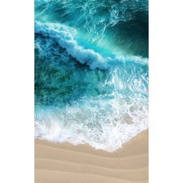 revêtement de sol vinyle autocollant pvc personnalisé paysage océan les vagues