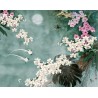 Déco Sol Panoramique : Tapis-Fresque "Éveil du Printemps Dans Jardin d'Orchidées"
