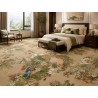 Tapis Floral XXL Vintage, Élégance Botanique - Pivoine, Lotus, Lys, Narcisse