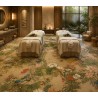 Tapis Floral XXL Vintage, Élégance Botanique - Pivoine, Lotus, Lys, Narcisse