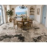 Tapis Fresque XXL Lotus Gris : L'Art du Lavis d'Encre pour un Sol de Prestige