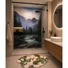 Idée Rénovation Salle de Bain - Panneau de Douche sur Mesure Paysage Nature