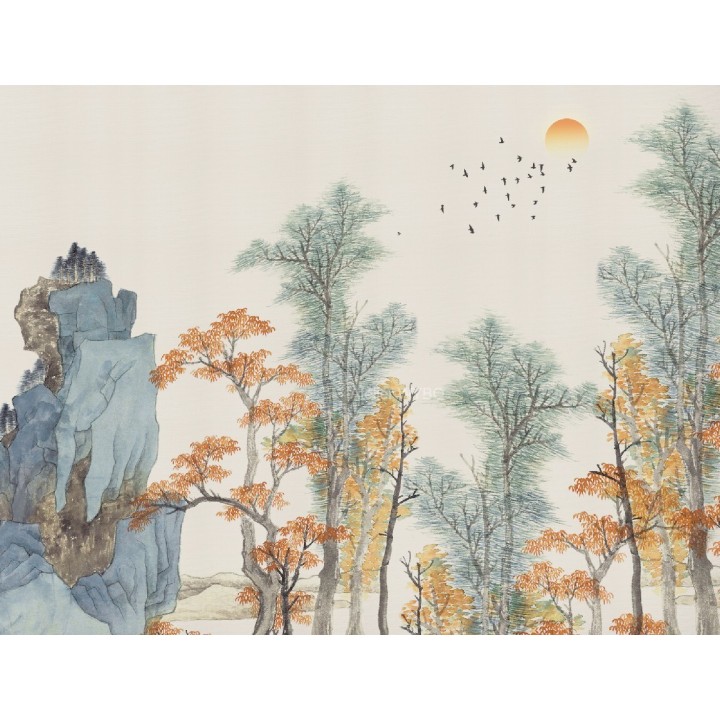 Déco SDB Sur Mesure Panneau Arbre Design Japonais Pour Douche Italienne