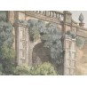 Panneau Vintage Pour Douche Italienne - Jardin Avec Labyrinthe et Pin Parasol