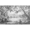 Panneau étanche panoramique paysage de la forêt, conçue pour un contact direct et prolongé avec l'eau.