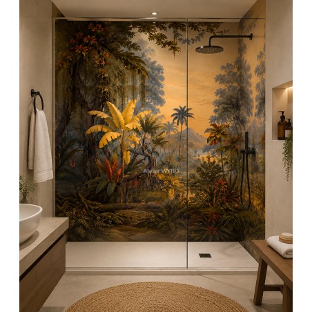 Fresque Salle de Bain - Jungle en Couleur Série 4 - La Saison Sèche