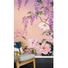 Tapisserie florale style japonais - Les pivoines, la glycine et les orchidées