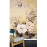 Tapisserie florale style japonais - Les pivoines, les fleurs de pêcher et les oiseaux