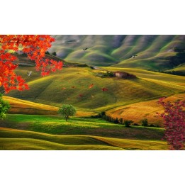 papier peint photo paysage personnalisé la plaine