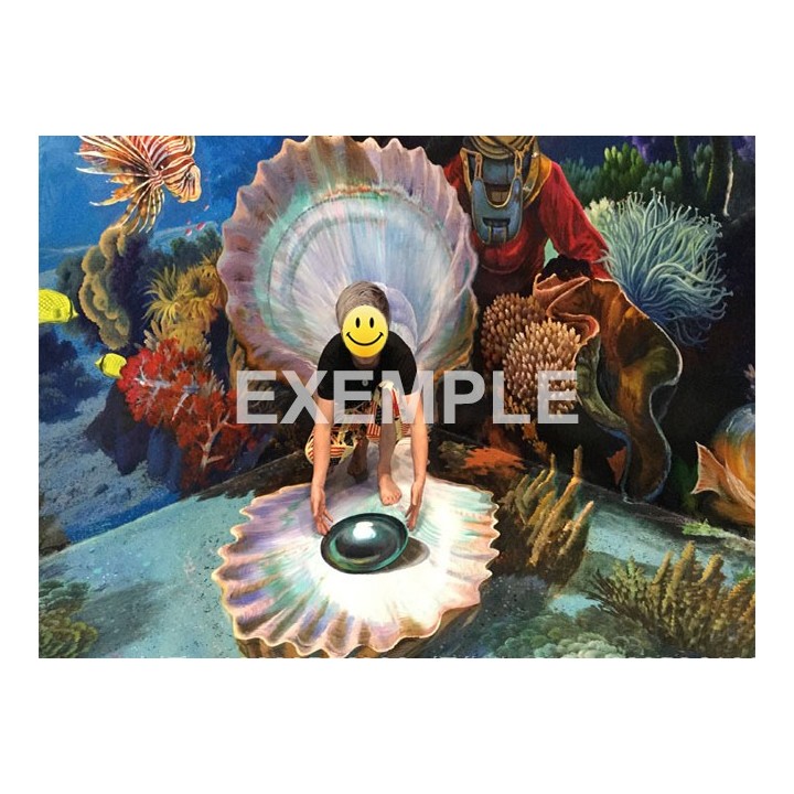 décoation combinée mur sol trompe l'oeil effet 3d revetement de sol 3d revetement mural 3d