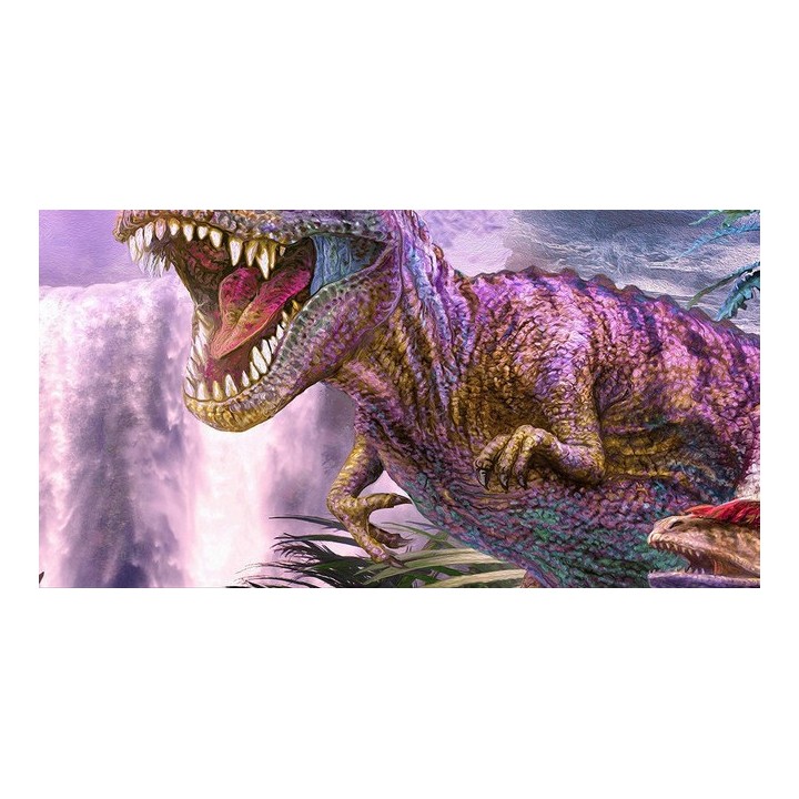 tapisserie paysage fantaisie papier peint photo dinosaure poste géant paysage jungle