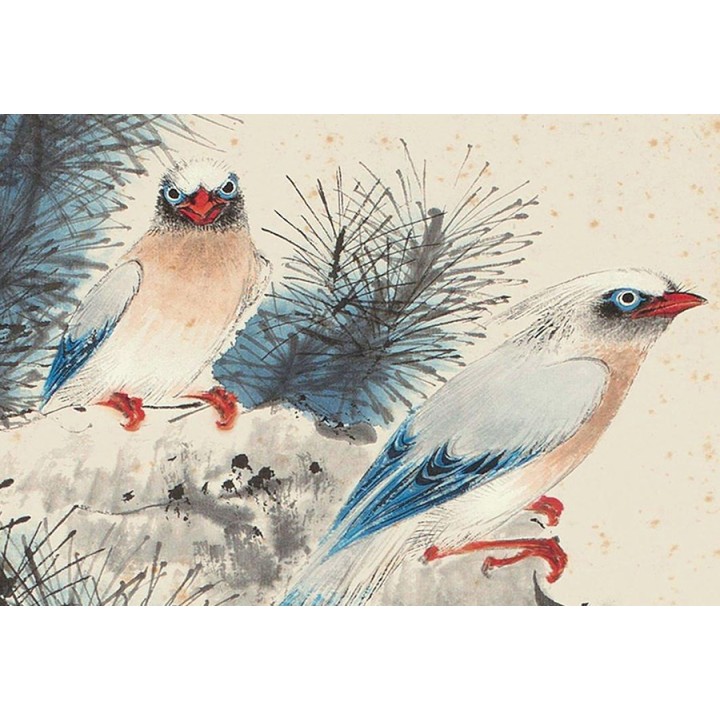 décor asiatique paravent aux fleurs et aux oiseaux des 4 saisons