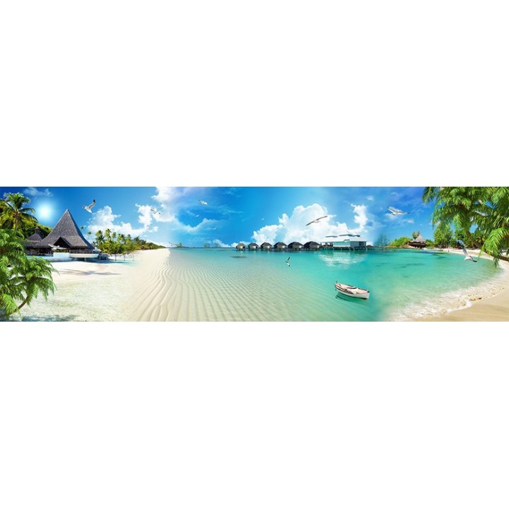 papier peint photo personnalisé tapisserie paysage grand panoramique plage tropicale