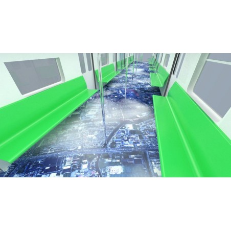 Décoration sol grand format pour couloir, métro - La terre vue du ciel