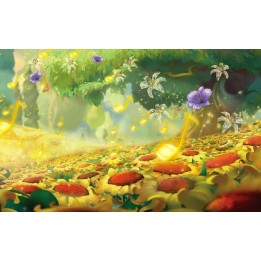 wallpaper children giant poster papier peint paysage féerique chambre enfant dans le champ de tournesol